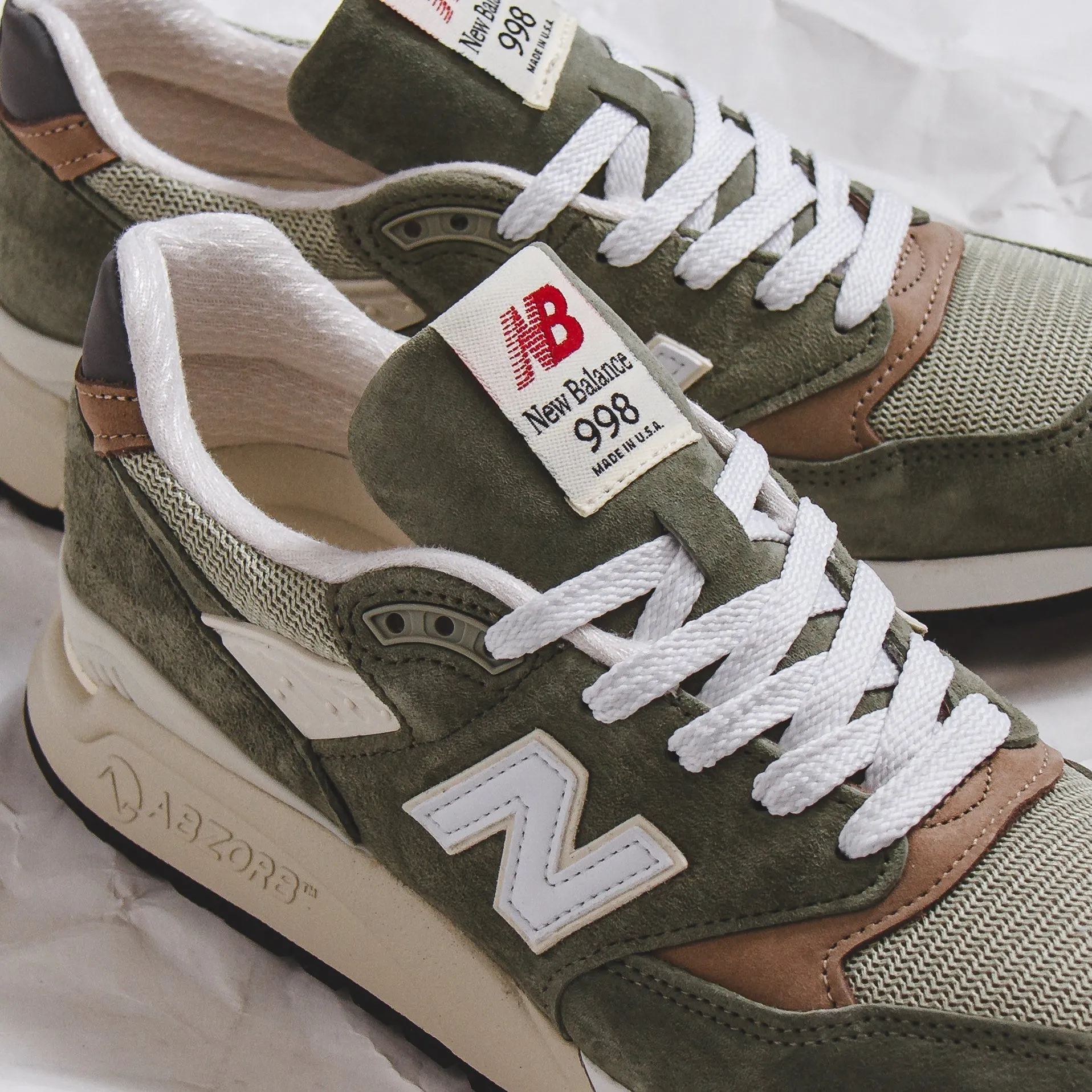 New Balance Unisex 998 Olive Made In USA U998GT