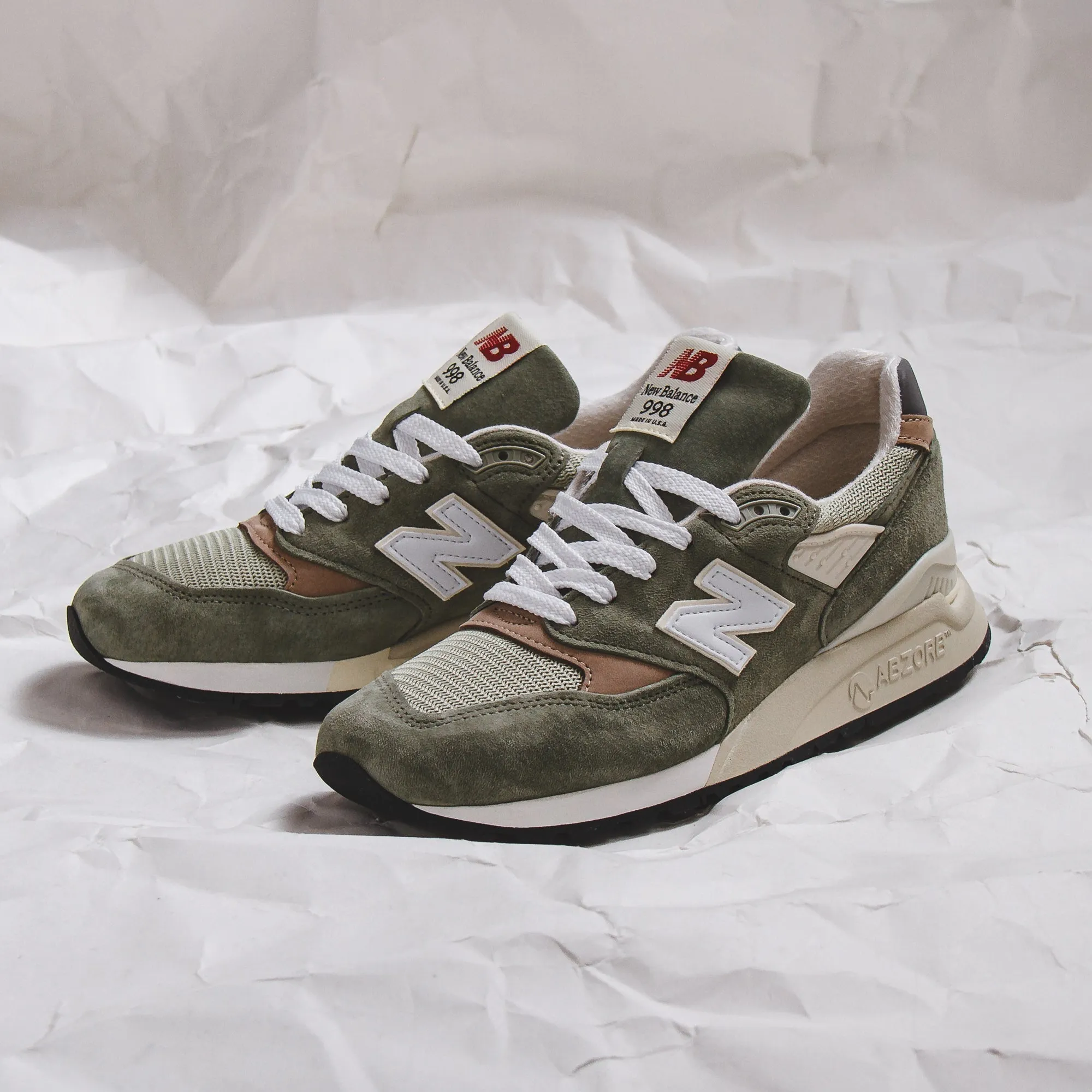 New Balance Unisex 998 Olive Made In USA U998GT