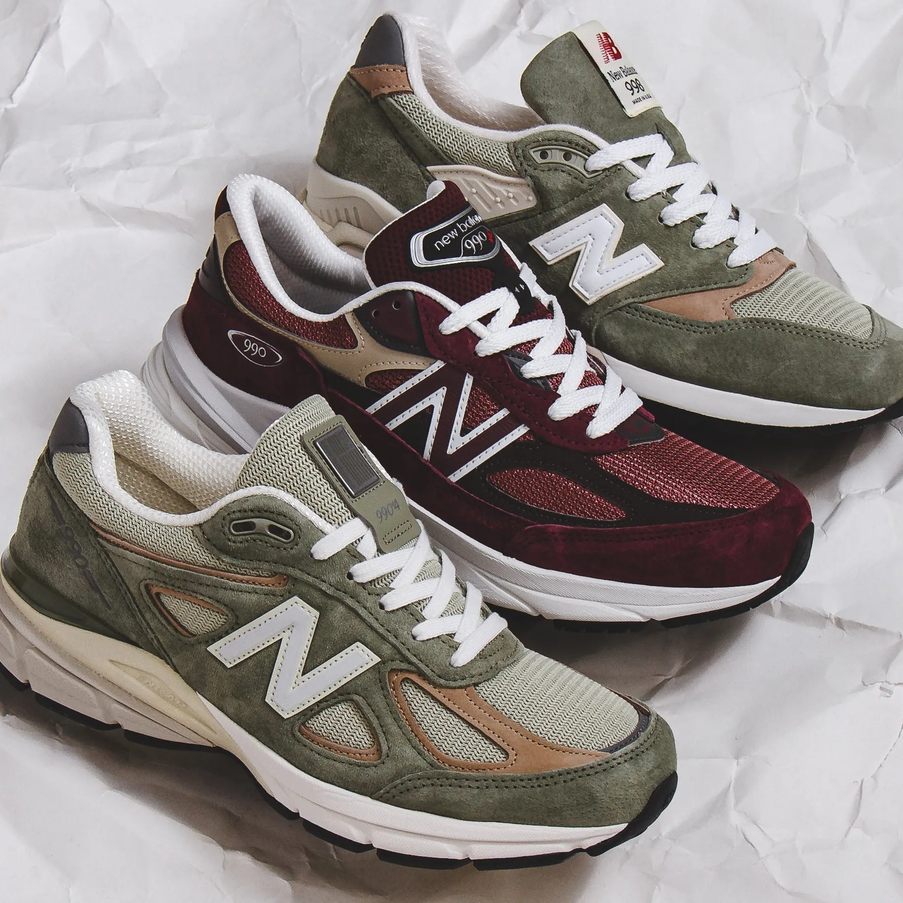 New Balance Unisex 998 Olive Made In USA U998GT