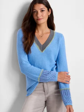 NIC+ZOE F241141 Tipped Texture Sweater