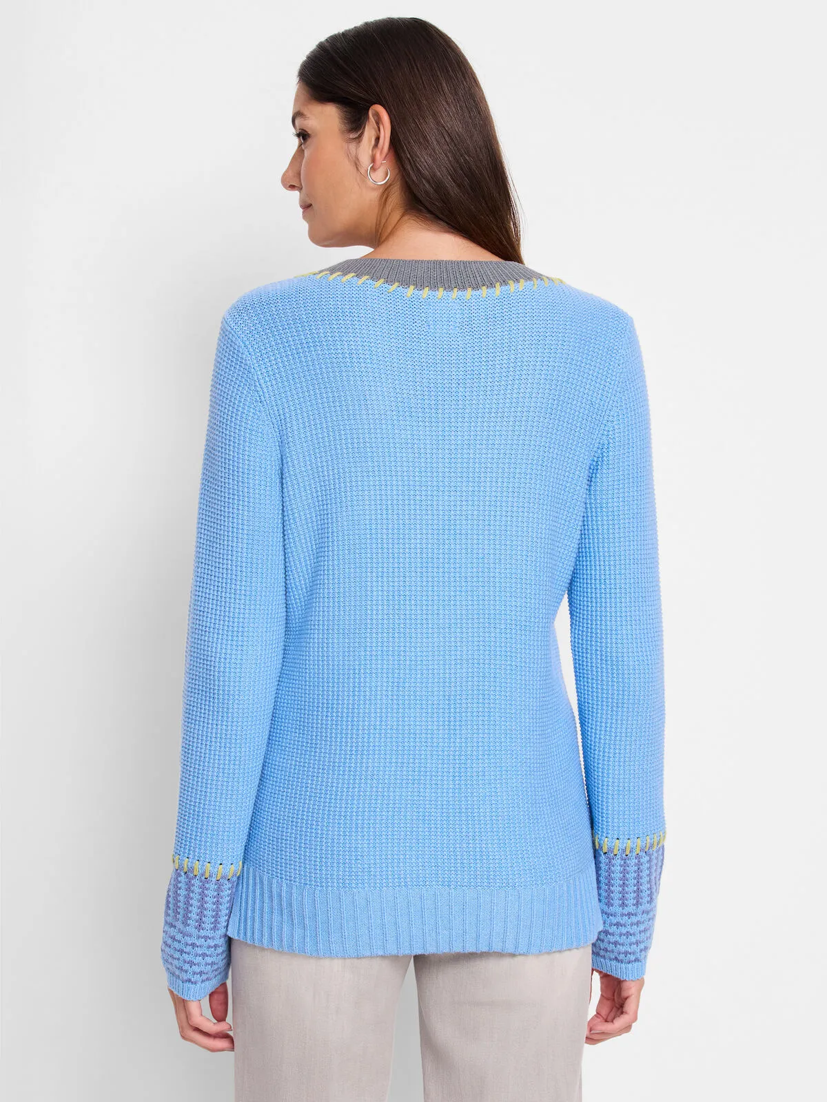 NIC+ZOE F241141 Tipped Texture Sweater