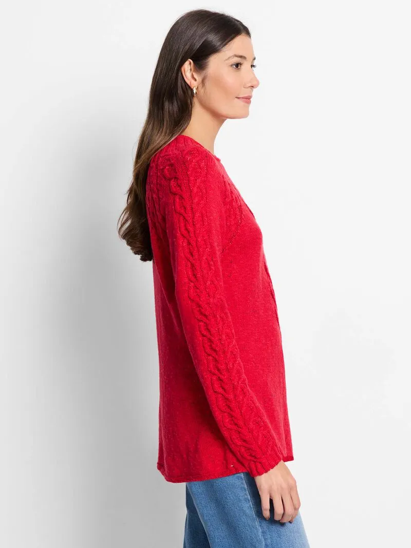 NIC+ZOE F241142 Femme Cable Sweater