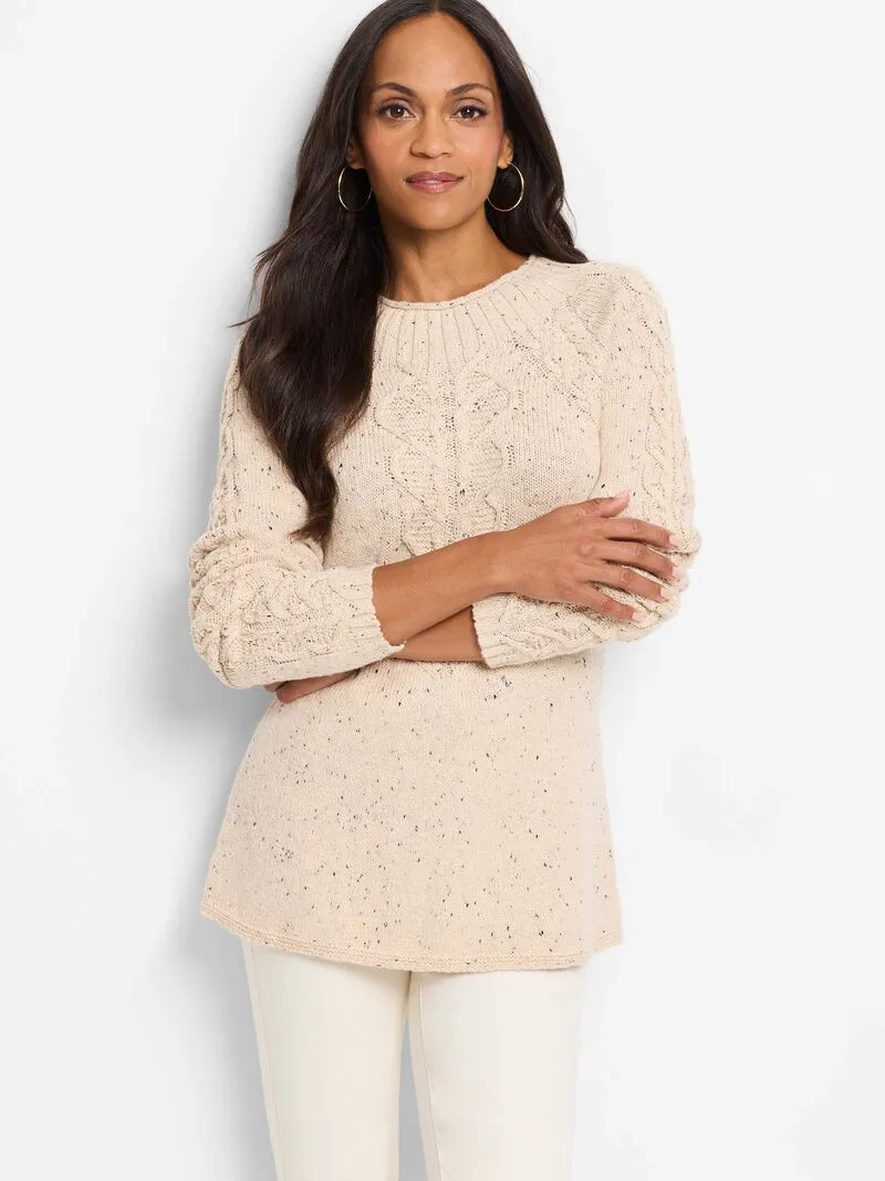 NIC+ZOE F241142 Femme Cable Sweater