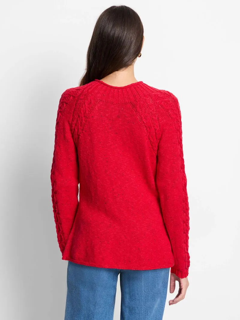 NIC+ZOE F241142 Femme Cable Sweater