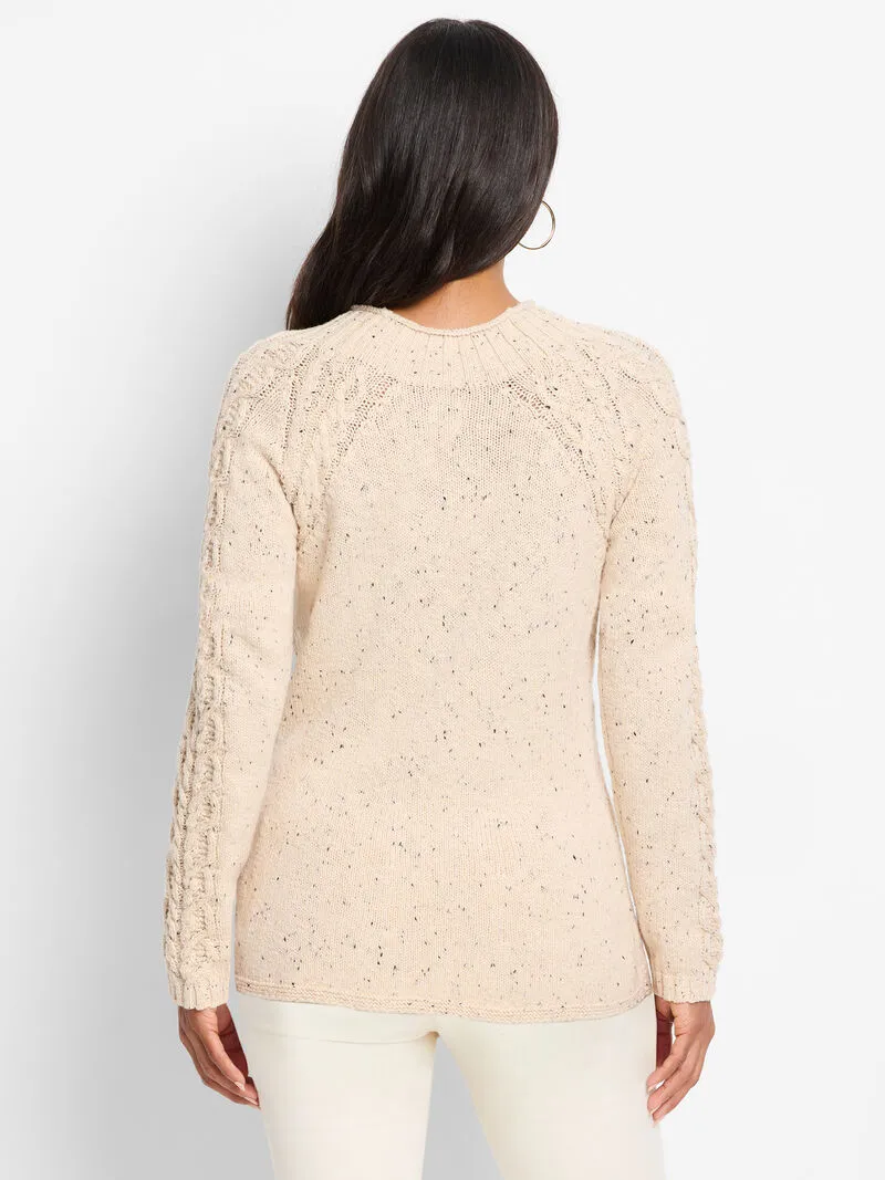 NIC+ZOE F241142 Femme Cable Sweater