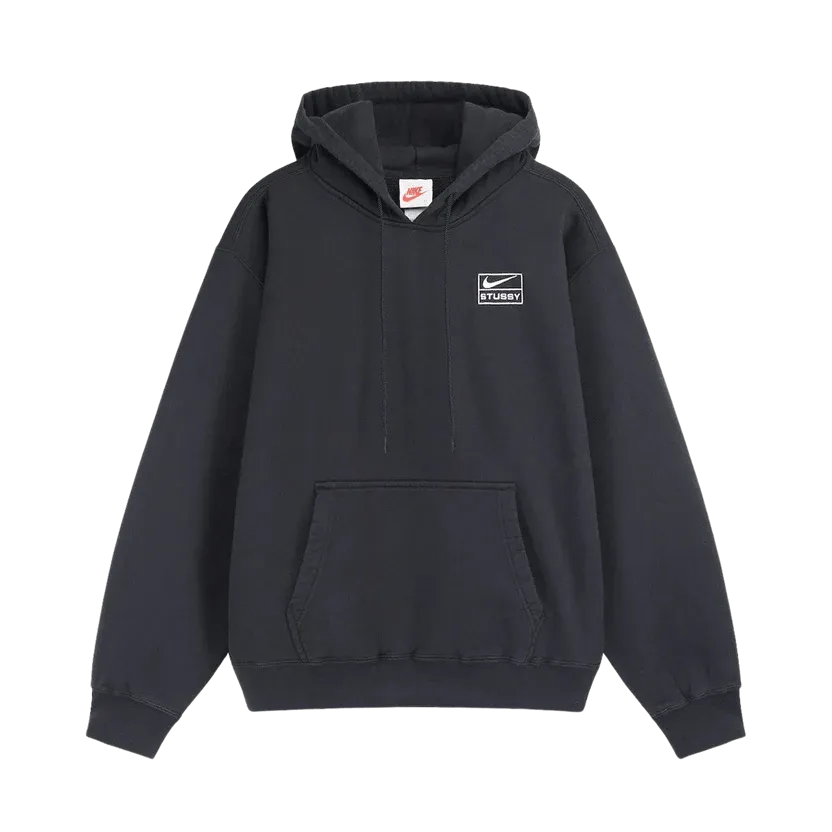 Nike x Stussy Washed Hoodie 'Black'