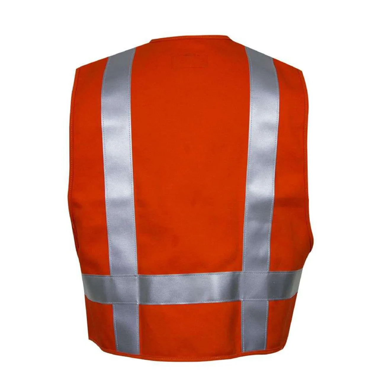 NSA FR Class 2 Hi Vis Orange Deluxe Made in USA Road Safety Vest VNT99222