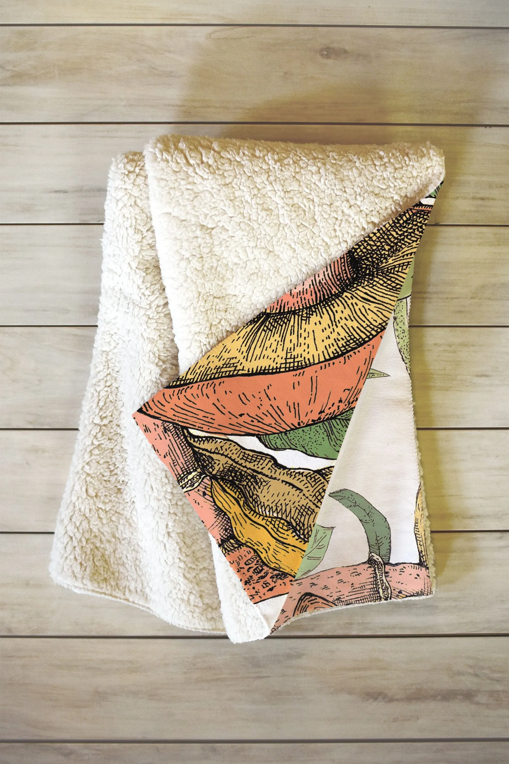 Ole Wild Mushrooms Throw Blanket (DS)