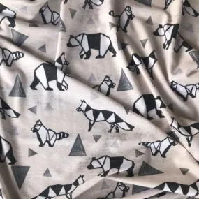 Origami Forest Animals | Swaddle or Kids Throw Blanket