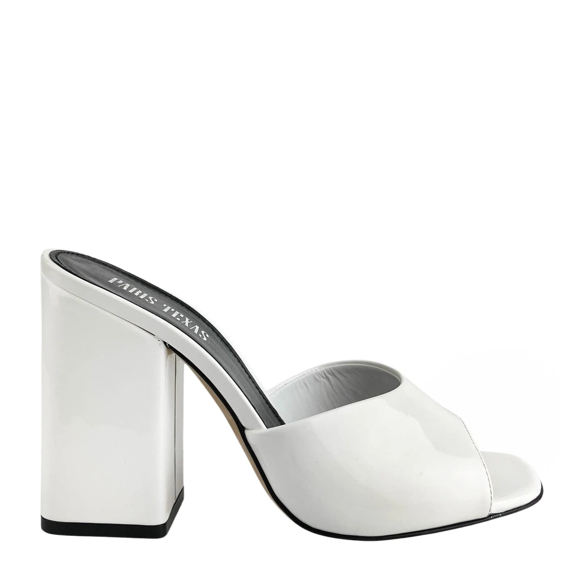 Paris Texas Anja Mules in White Patent Leather