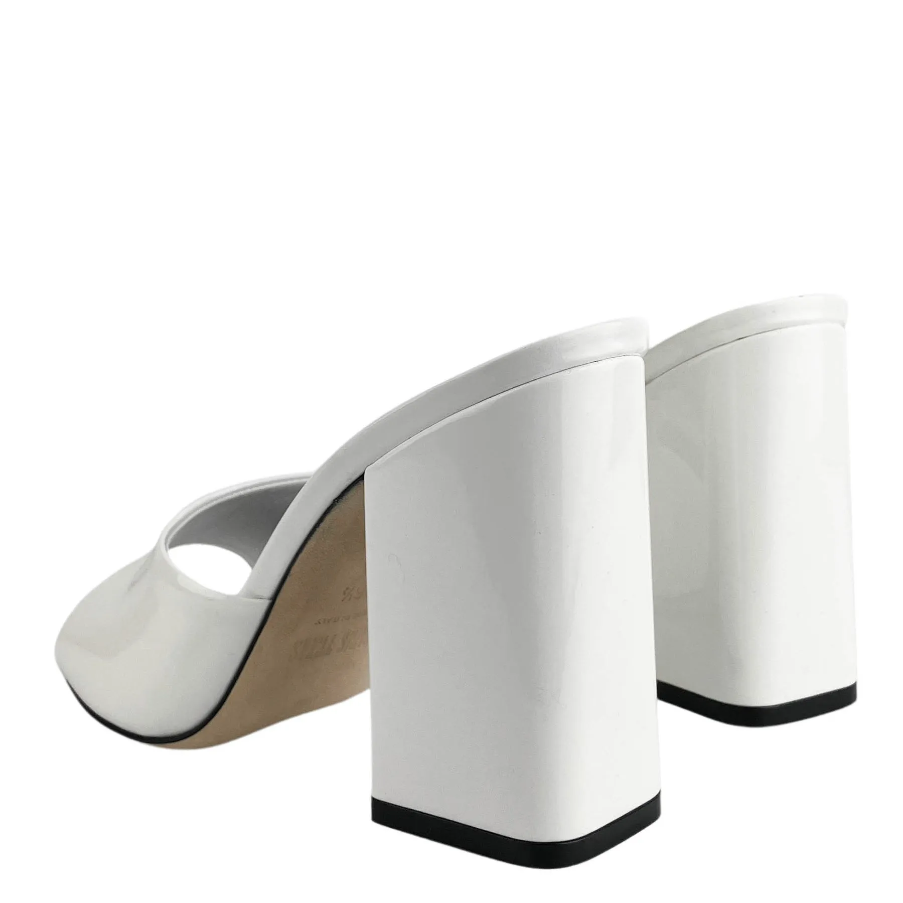 Paris Texas Anja Mules in White Patent Leather