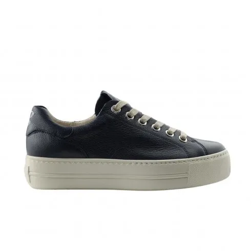 Paul Green 5320-07 | Space Navy Leather | Womens Casual Trainers