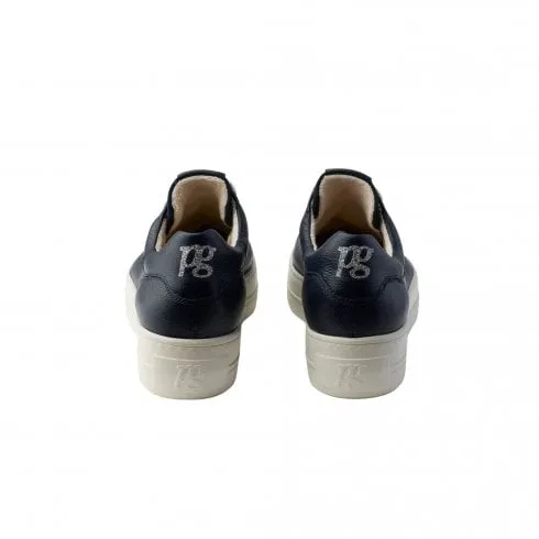 Paul Green 5320-07 | Space Navy Leather | Womens Casual Trainers