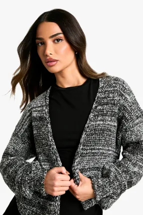 Petite Marl Boucle Knitted Cardigan