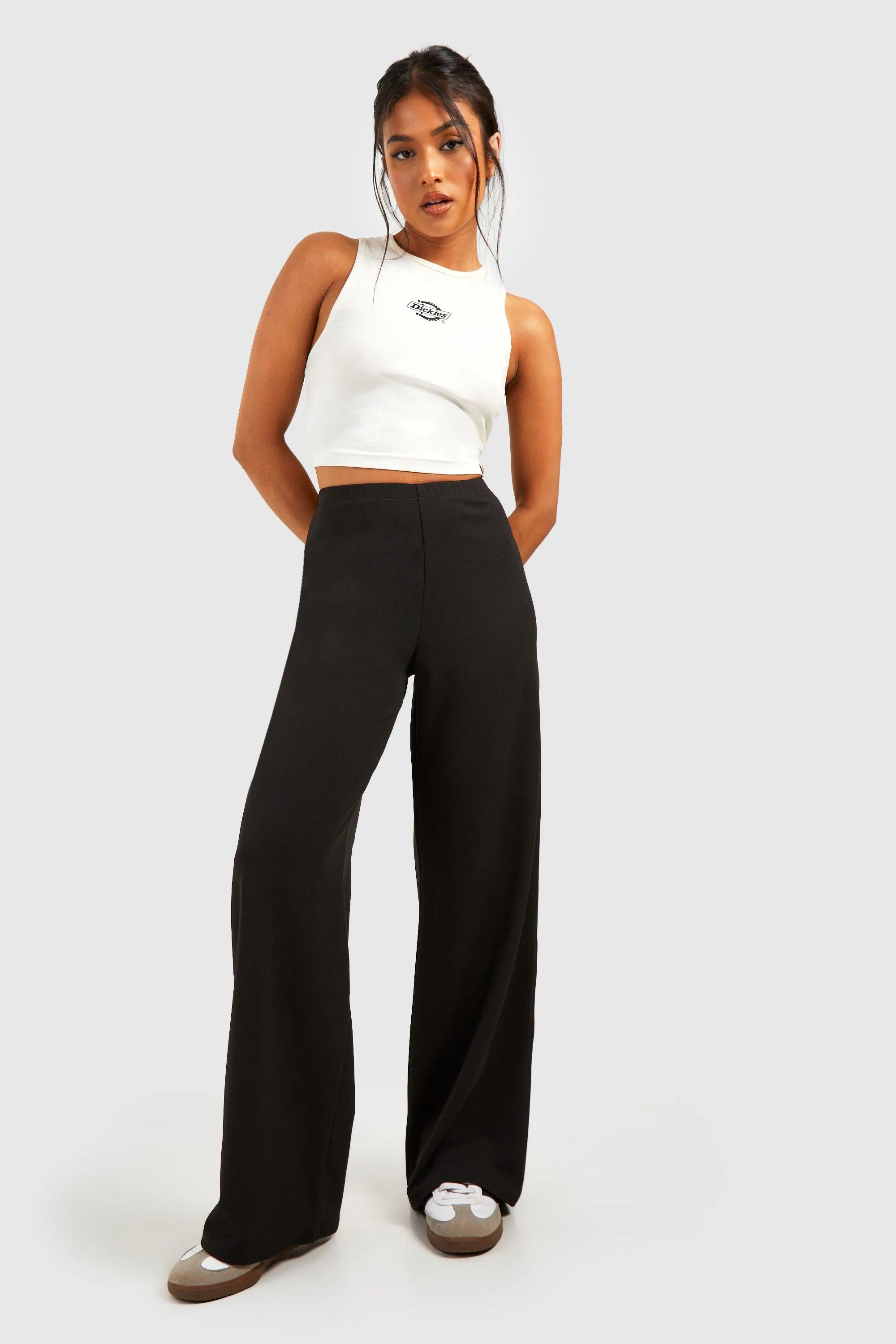 Petite Stretch Wide Leg Pants