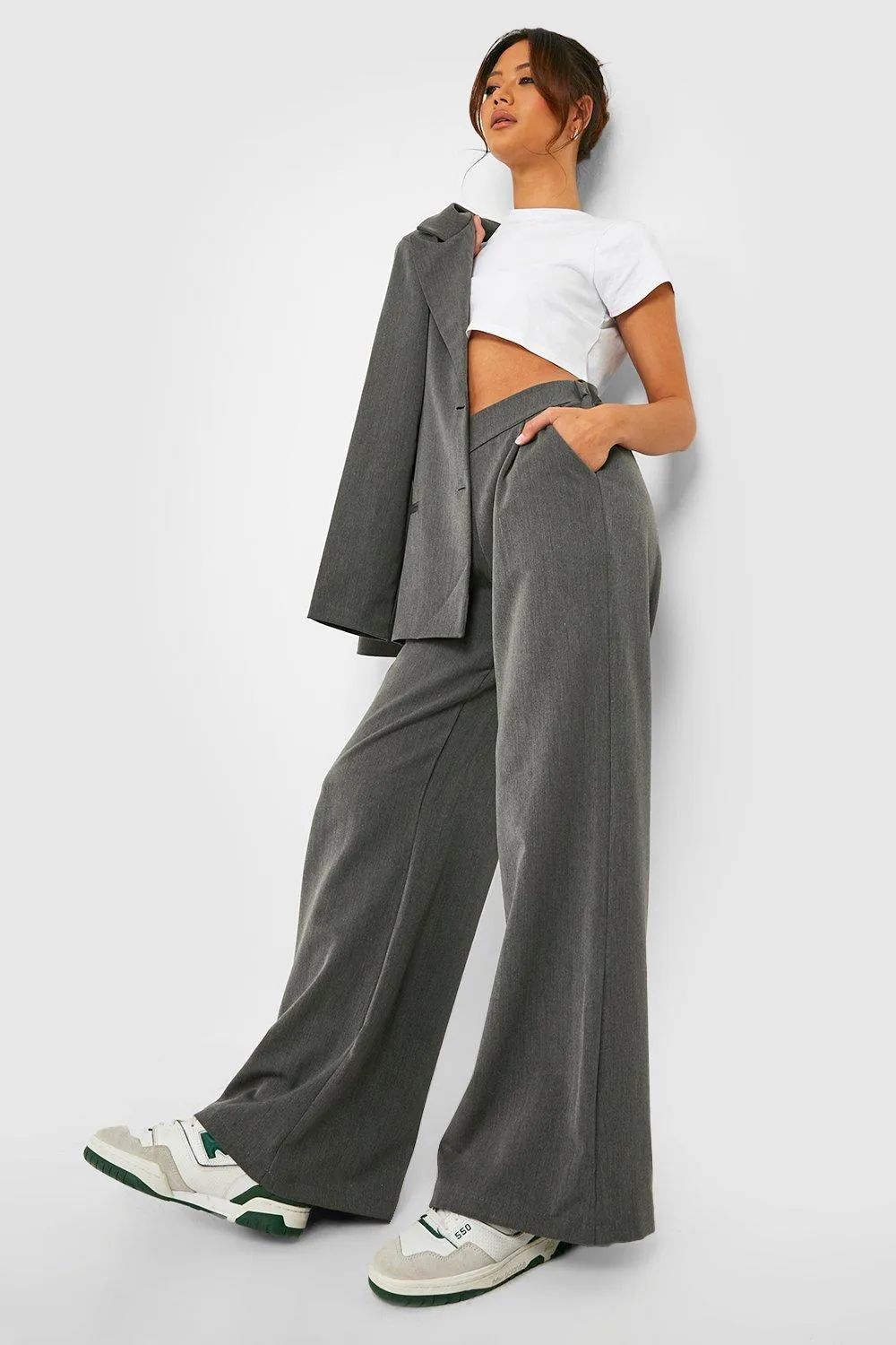 Petite Wide Leg Dress Pants