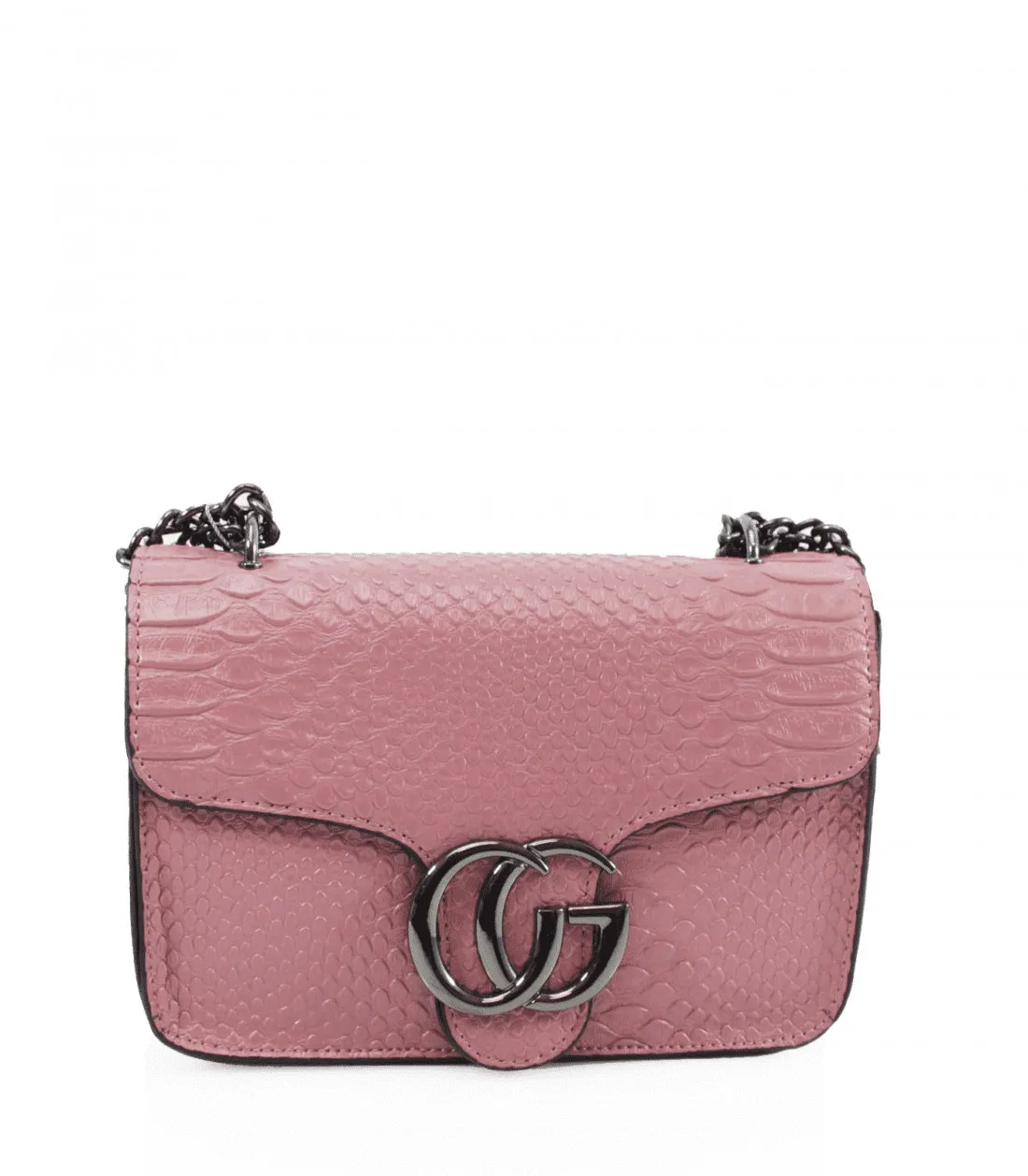 Pink Snake Shoulder Bag