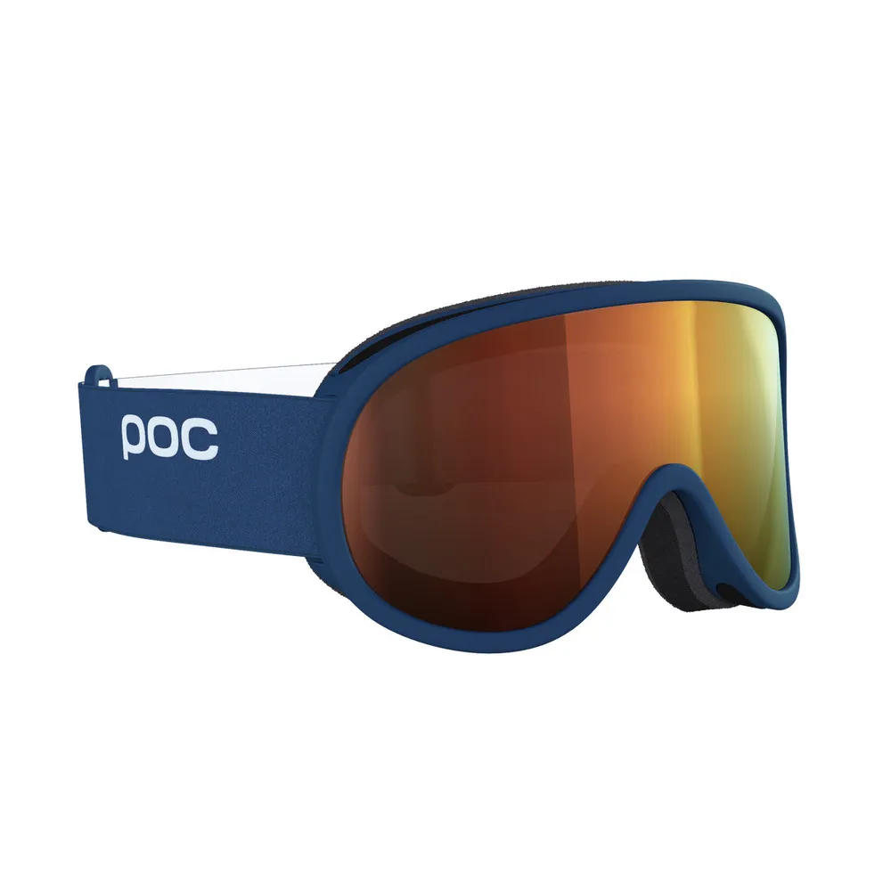 POC Retina Ski Goggles Partly Sunny Orange Lens - Lead Blue Frame