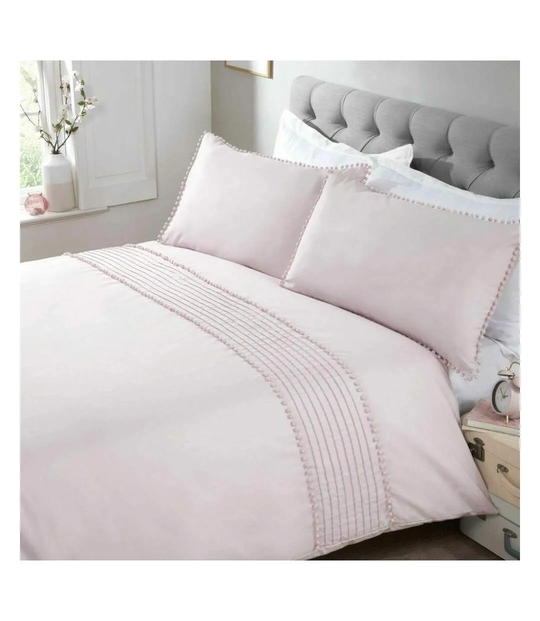 Pom pom duvet cover set blush Rapport