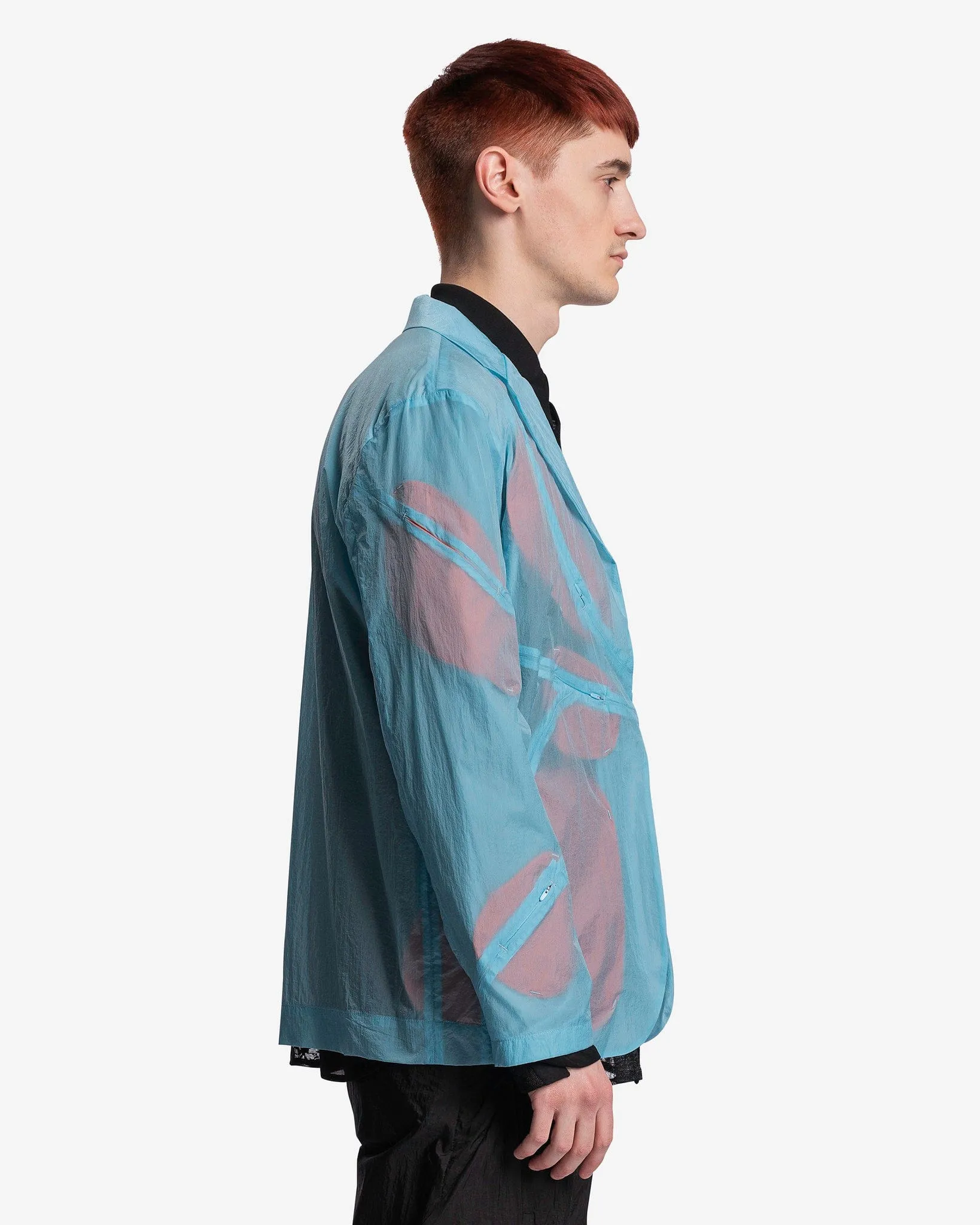 POST ARCHIVE FACTION (P.A.F) 5.0+ Jacket Center in Sky Blue/Red