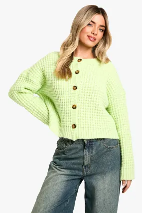 Premium Chunky Stitch Button Down Knitted Cardigan