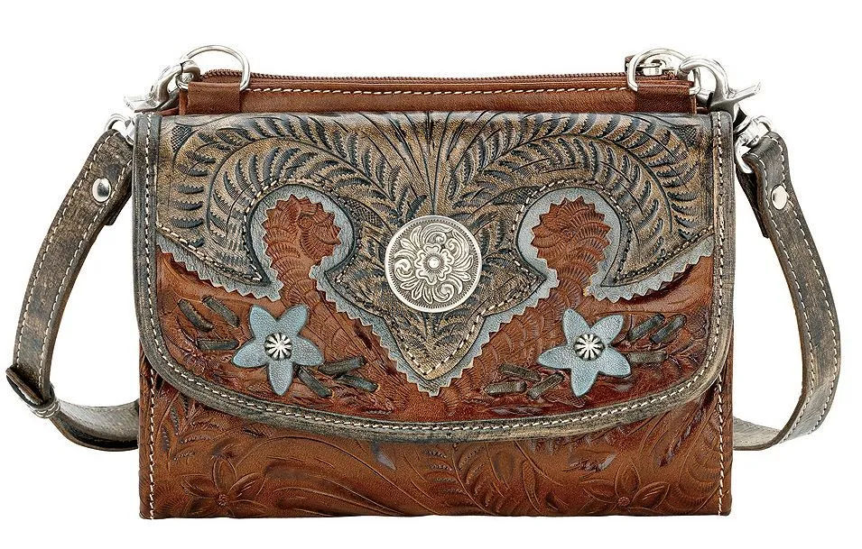 Product Name:  American West Desert Wildflower Crossbody Bag