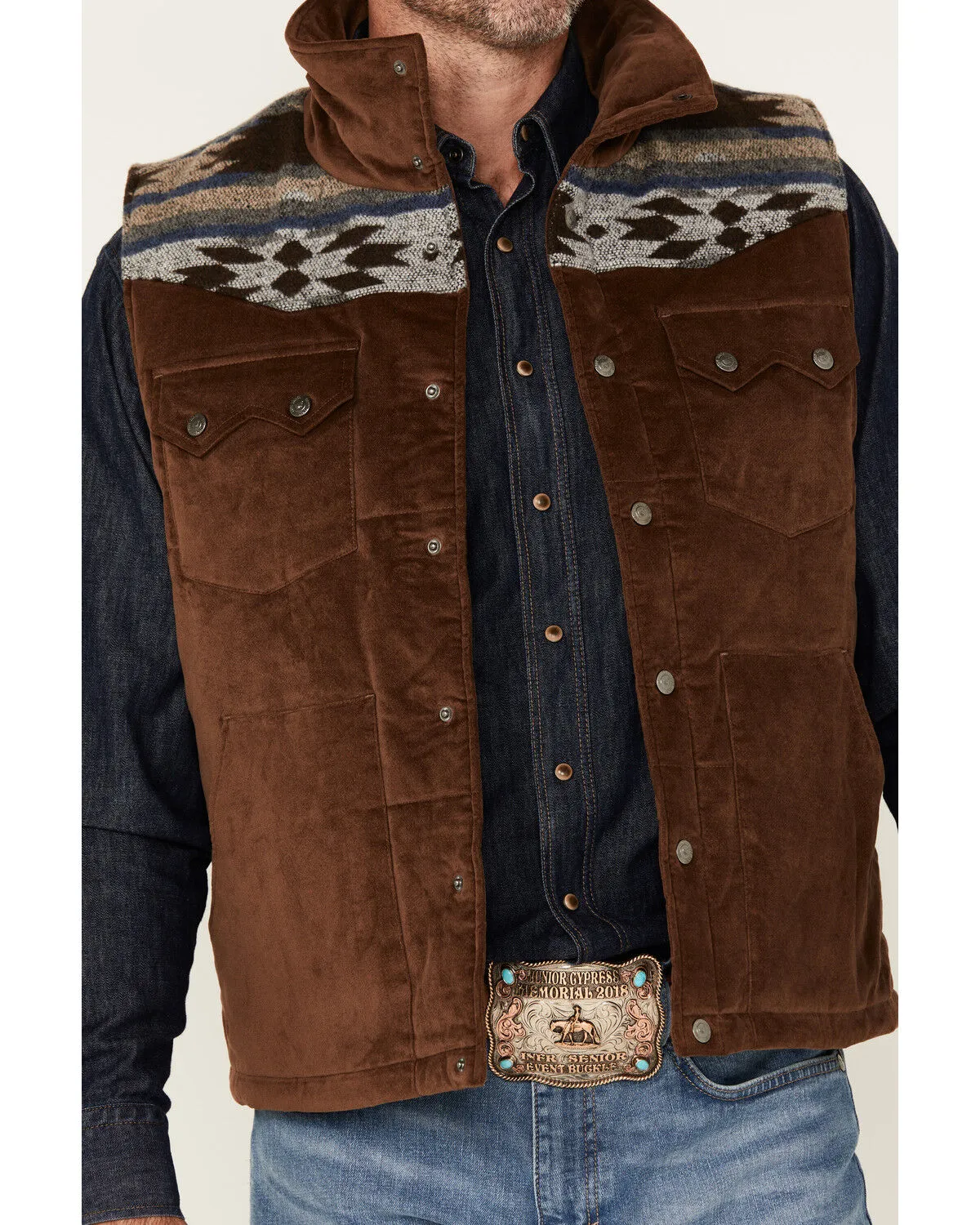 Product Name:  Cody James Men's Rough Road Southwestern Yoke Vest