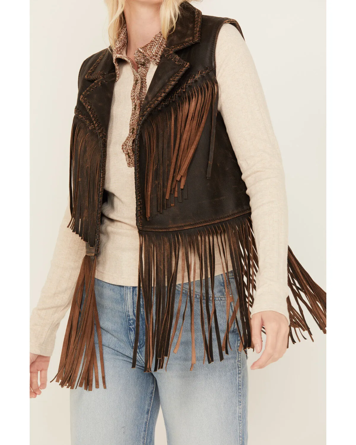 Product Name:  Cripple Creek Women's Open Front Fringe Vest