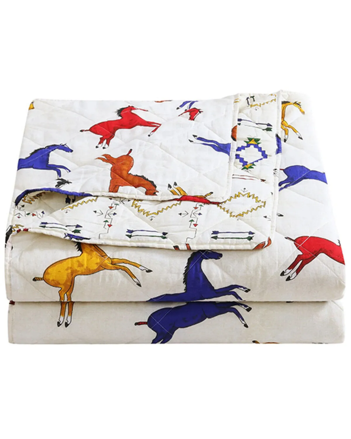 Product Name:  HiEnd Accents Wild Horses Reversible 3 Piece Quilt Set - Full / Queen Size