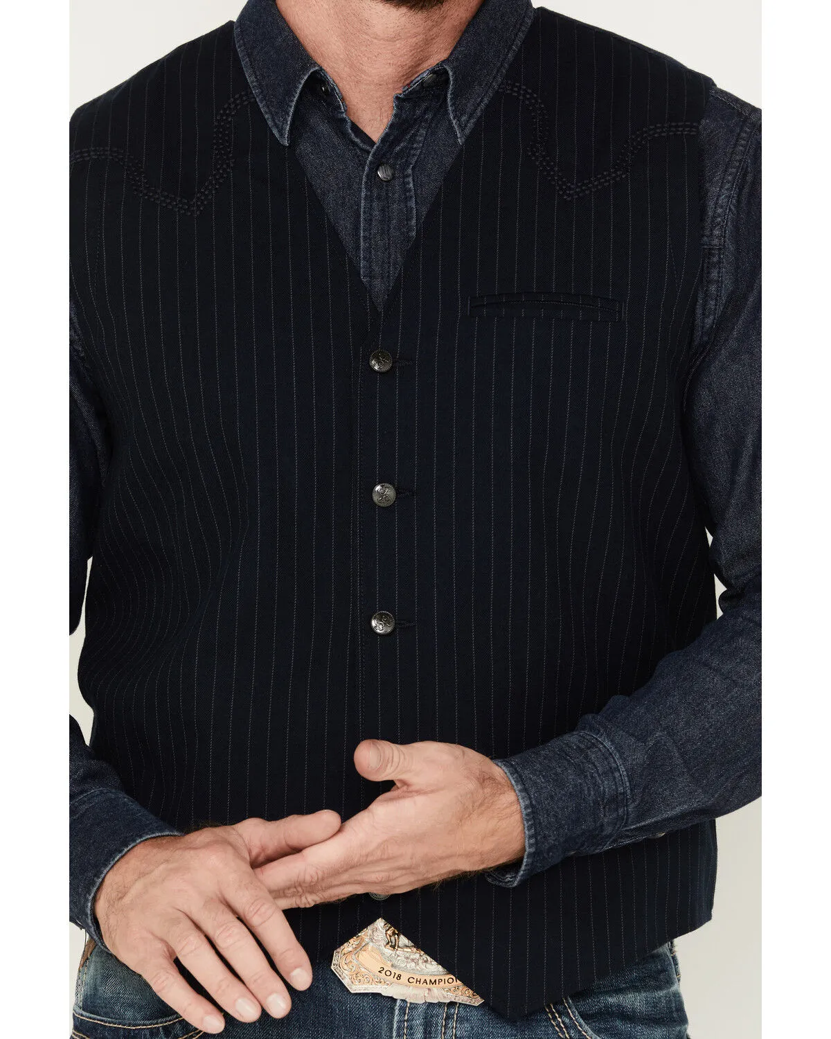 Product Name:  Moonshine Spirit Men's Pinstripe Capone Wool Vest