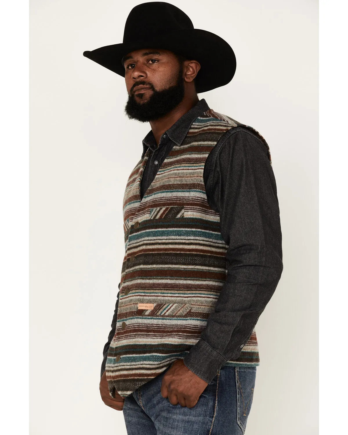 Product Name:  Powder River Outfitters Men's Serape Stripe Print Wool Vest