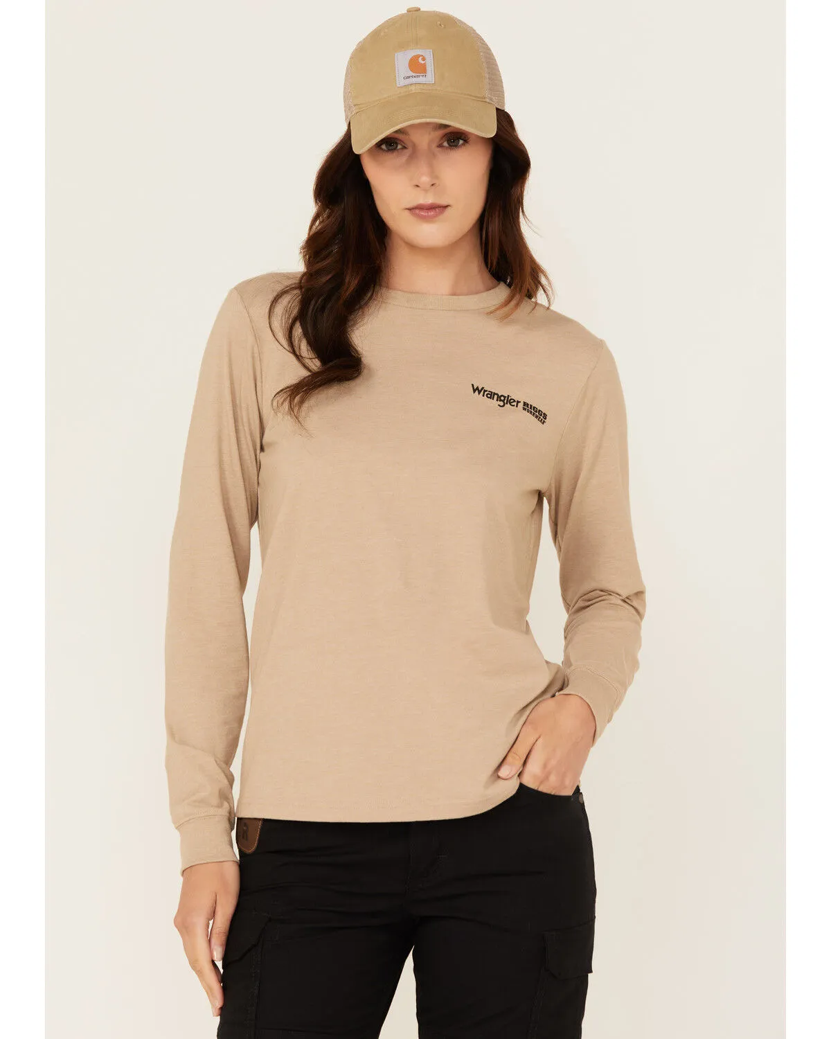 Product Name:  Wrangler RIGGS Women's Boot Barn Exclusive Moto Girl Long Sleeve Graphic Work Tee