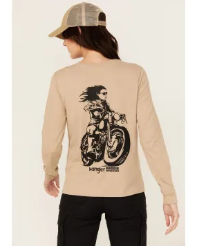 Product Name:  Wrangler RIGGS Women's Boot Barn Exclusive Moto Girl Long Sleeve Graphic Work Tee