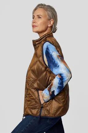 Rabe & LecomteBROWN METALLIC QUILTED VEST