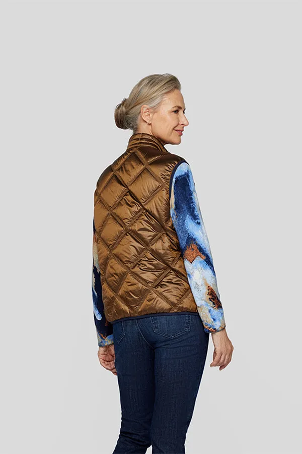 Rabe & LecomteBROWN METALLIC QUILTED VEST