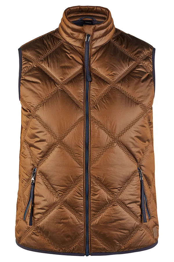 Rabe & LecomteBROWN METALLIC QUILTED VEST