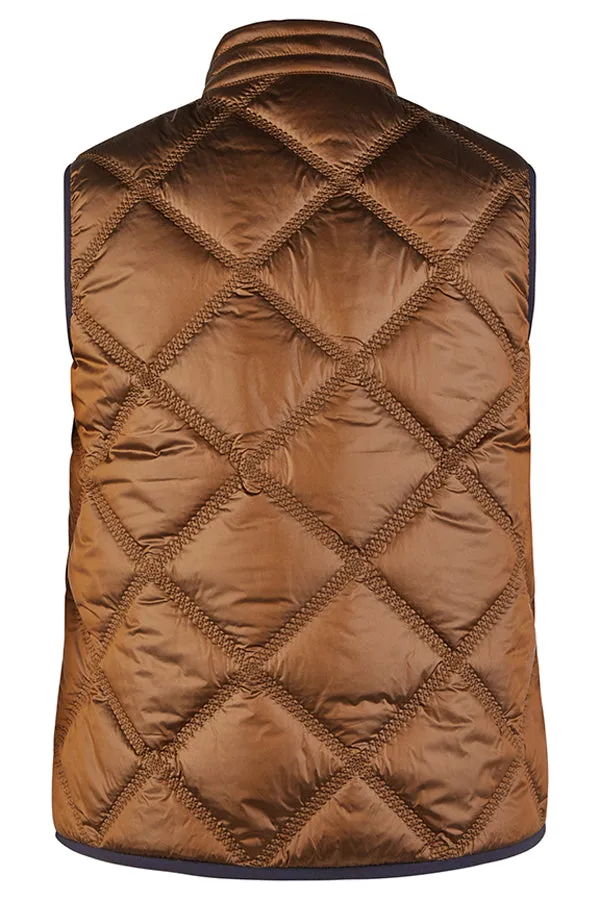 Rabe & LecomteBROWN METALLIC QUILTED VEST