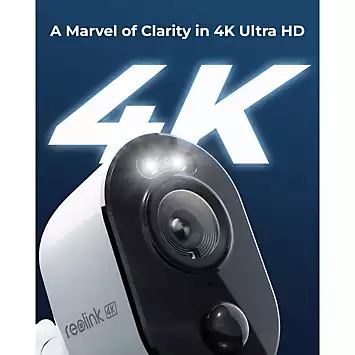 Reolink 100% Wire-Free Argus 4K 8MP Ultra HD Spotlight Camera with 64GB SD Card | Kaleidoscope