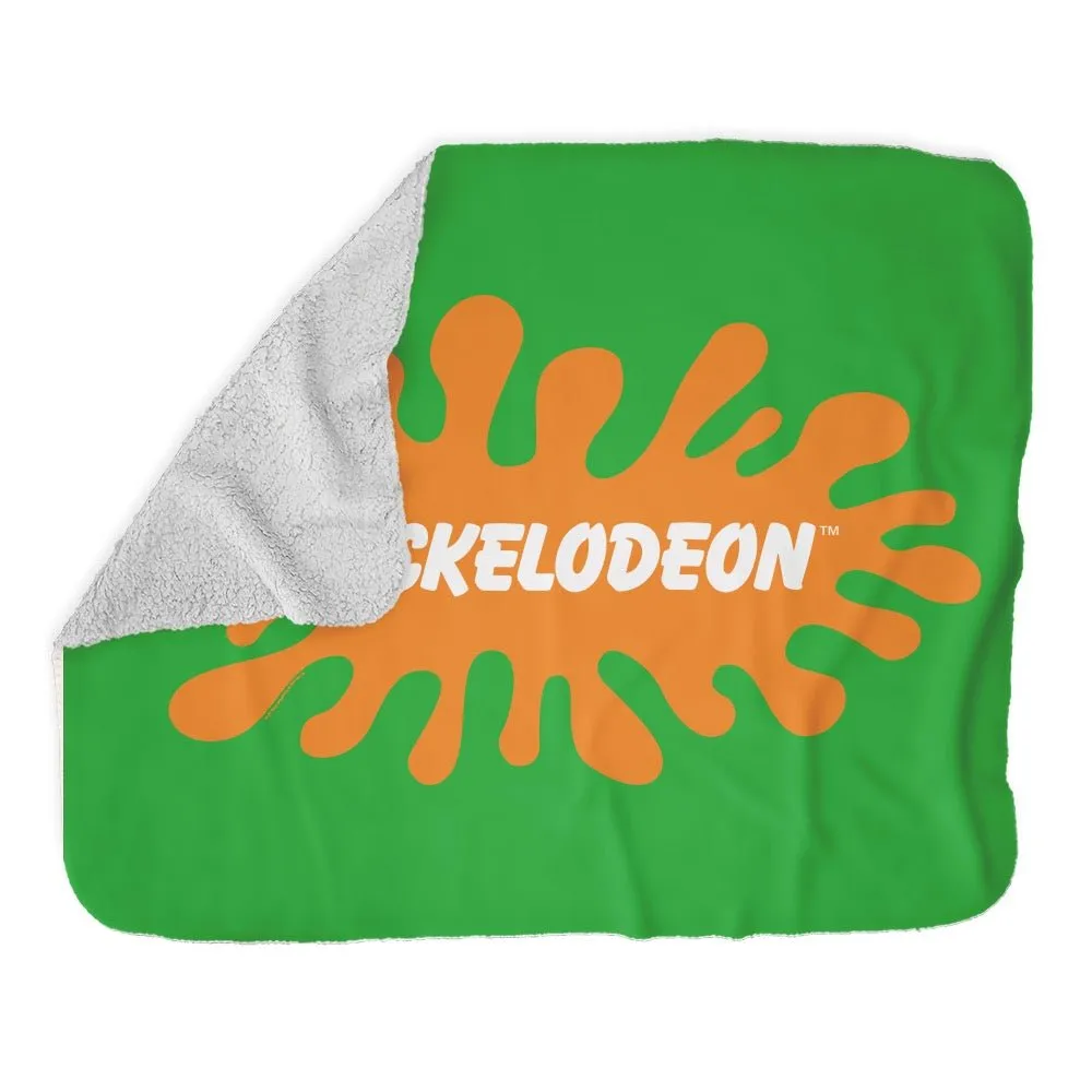 Retro Nickelodeon Grey Sherpa Blanket