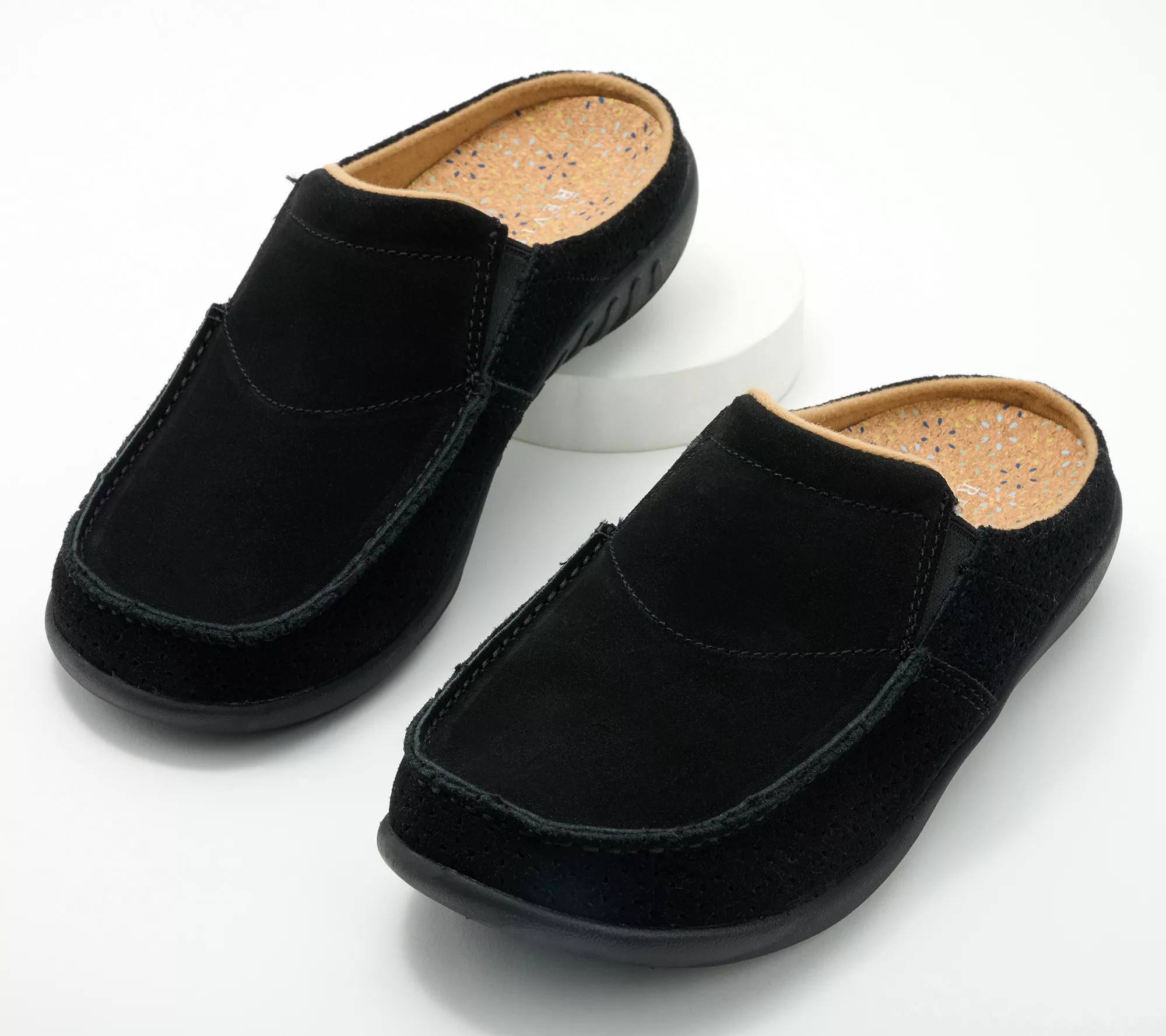 Revitalign Orthotic Memory Foam Suede Mules - Siesta Burst