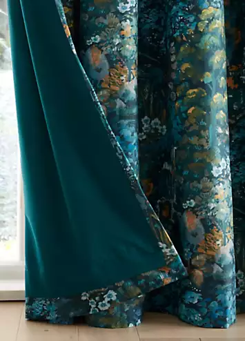 RHS Garden Walk Pair of Lined Pencil Pleat Curtains | Kaleidoscope