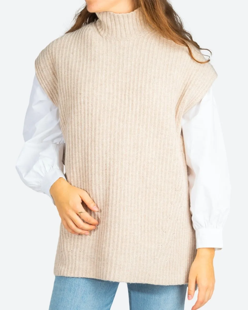 Rib Knit Vest - Brazilian Sand