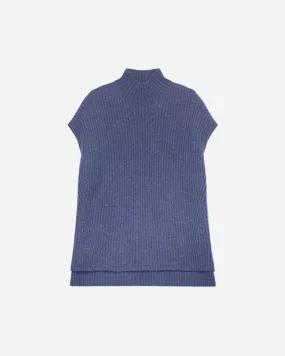 Rib Knit Vest - Dutch Blue