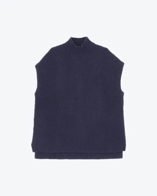 Rib Knit Vest - Sky Captain