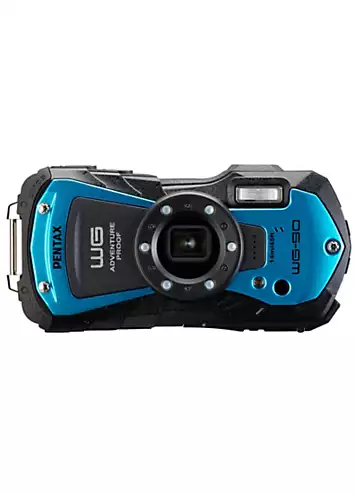 Ricoh WG-90 16MP 5x Zoom Tough Compact Camera - Blue | Kaleidoscope