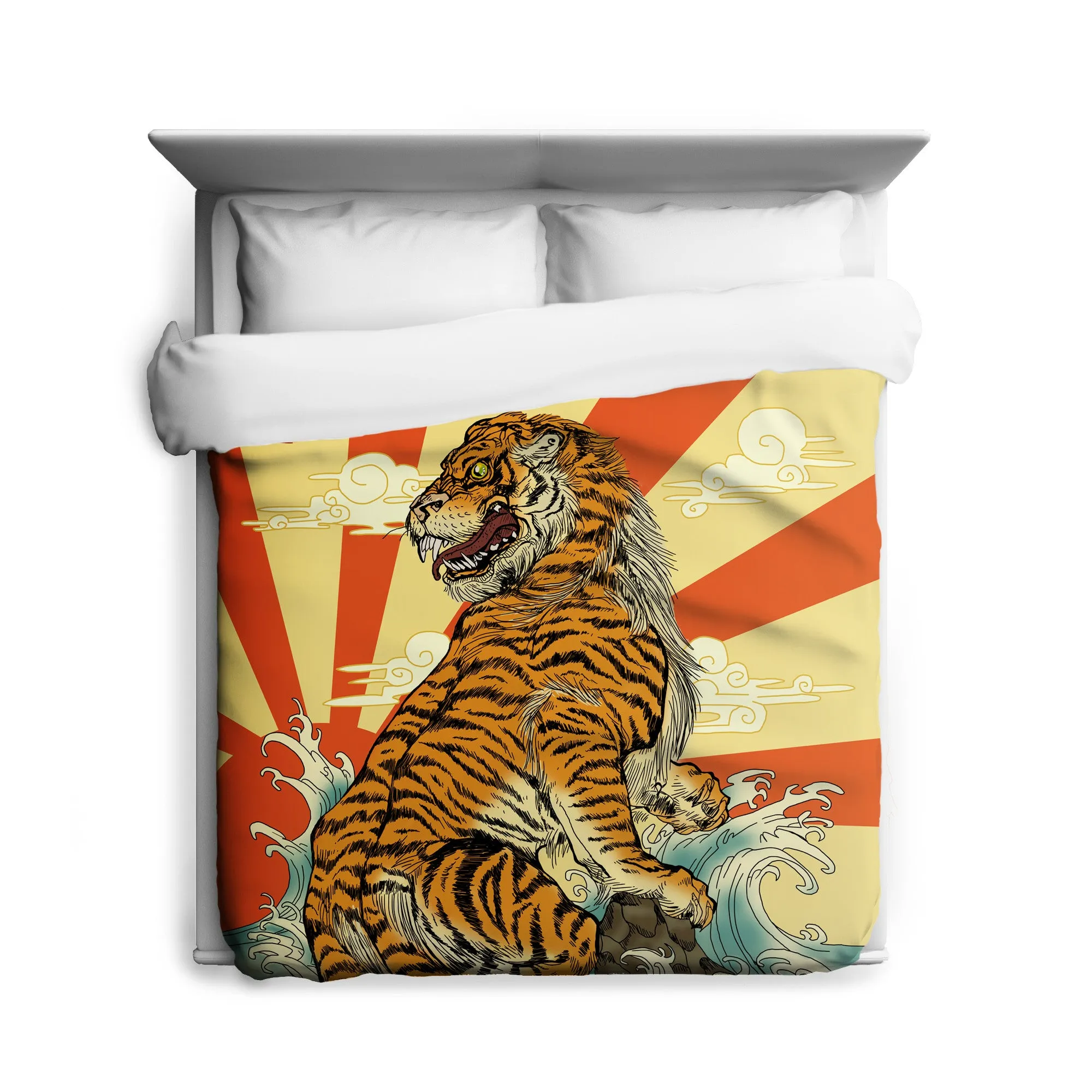 Rising Tiger Duvet Cover