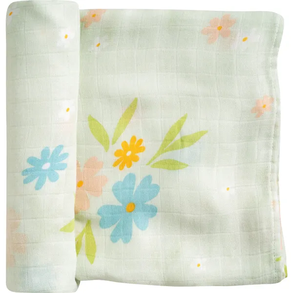 Rookie Humans Crib Sheet And Swaddle Bundle, Enchanted Meadow