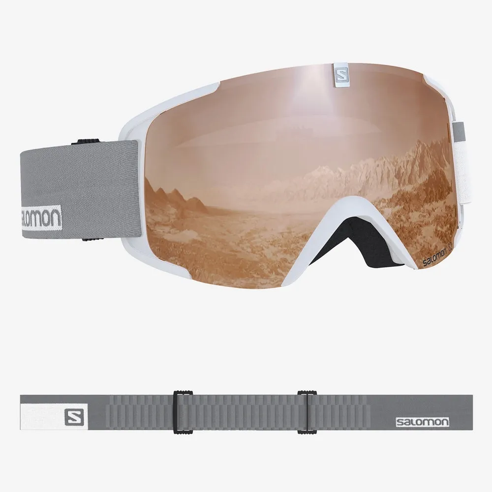 Salomon XView Snowboard/Ski Goggles - White/Solar Bronze