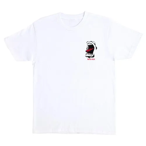 Santa Cruz Skateboards Shirt Screaming Mouth Chest White