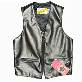 Schott NYC - Men's Naked Cow Hide Moto Vest (Sizes Medium, Large, XLarge) - Sample Sale